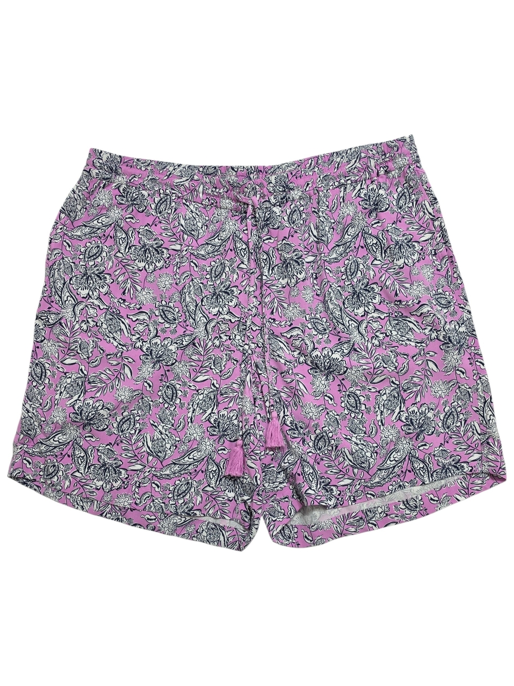 J. Jill | Floral Paisley Shorts Elastic Waist Drawstring Purple Flowy Boho NWT